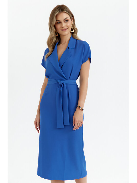 Stylove Stylove Koktejlové šaty S363 Modrá Premium Fit