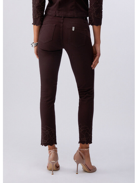 Liu Jo Liu Jo Spodnie materiałowe WA6260T367AP9688 Fioletowy Slim Fit