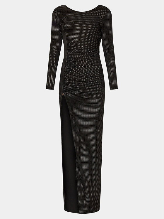 Nissa Večerna obleka RS14481 Črna Slim Fit