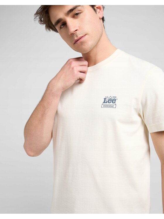 Lee Lee T-Shirt WW Graphic Tee Biały Regular Fit