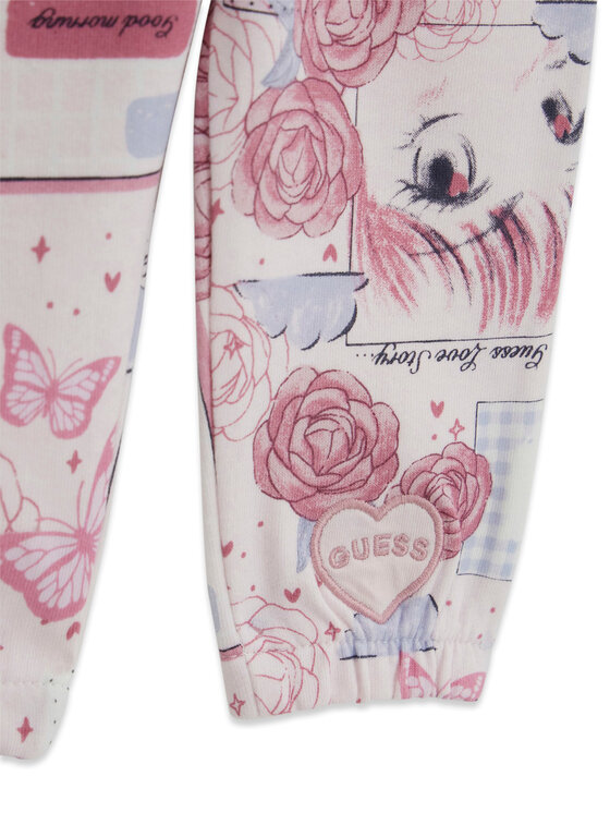Guess Guess Set majica dugih rukava i leggins A6YG09 K3916 Svijetlo roza Regular Fit