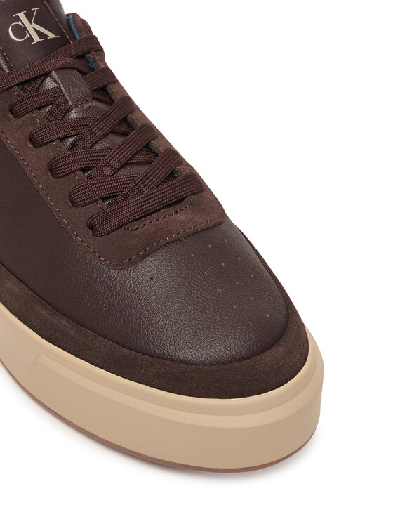 Calvin Klein Calvin Klein Tenisice Basket Cupsole Laceup Lth-Nu YM0YM01354 Smeđa