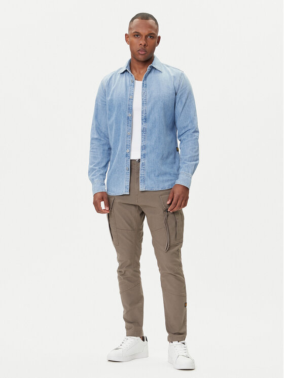 G-Star Raw G-Star Raw cămașă de blugi D27681-D252 Albastru celest Slim Fit