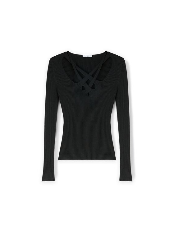 Motivi Motivi Sweter M410W003504N033 Czarny Regular Fit