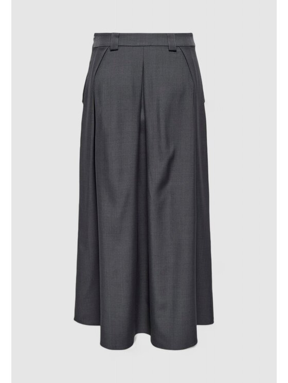 ONLY ONLY Φούστα ONLGINNY HW MEL WIDE LONG SKIRT PNT Γκρι Long Fit