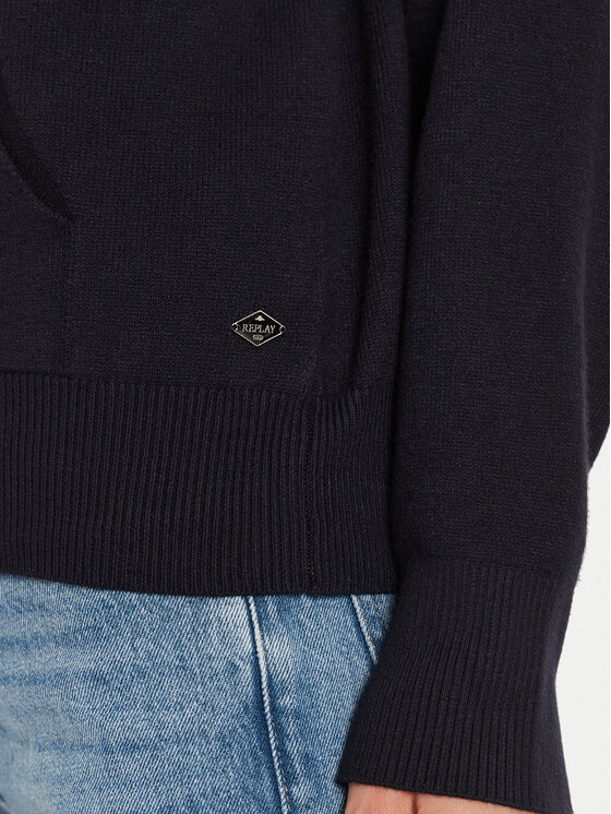 REPLAY Replay Sweater DK3305.000.G23372 Sötétkék Loose Fit