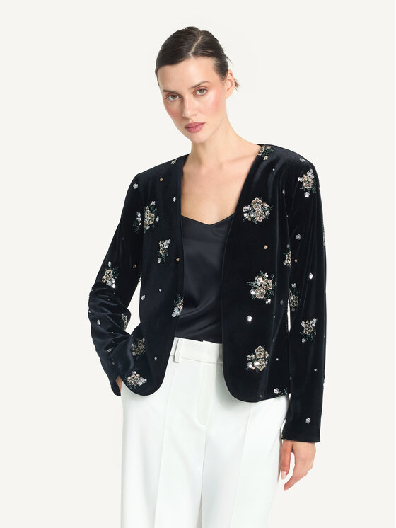 KMX KMX Marynarka 107970007 Czarny Fitted Fit