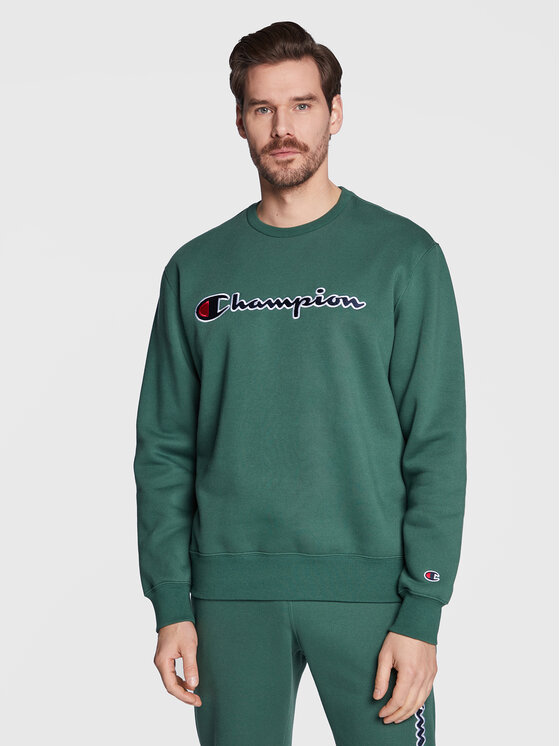 Felpa Embroided Script Logo 217859 Verde Regular