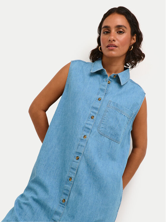 Kaffe Kaffe Rochie de blugi Louise 10508518 Albastru Regular Fit