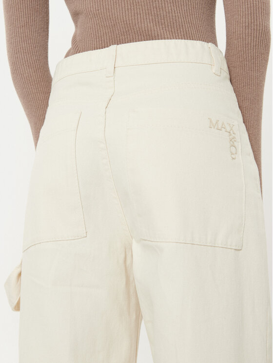 MAX&Co. MAX&Co. Džínsy Parure 2516131031200 Écru Wide Leg