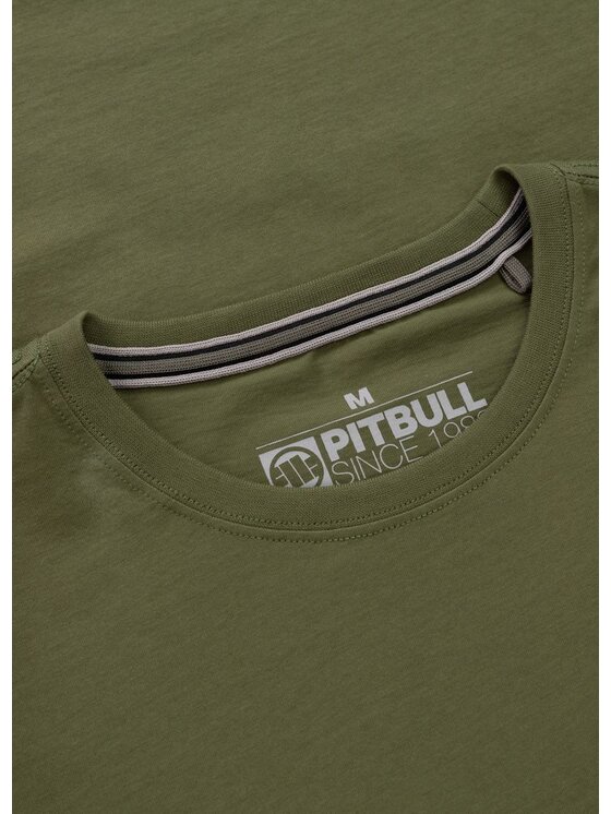 PITBULL PITBULL T-Shirt Koszulka No Logo 20 L Zielony Regular Fit