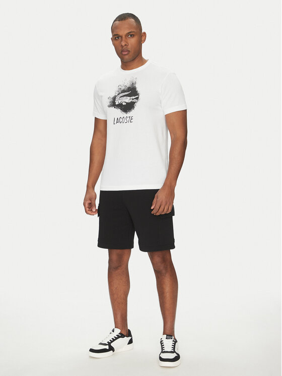 Lacoste Lacoste Marškinėliai TH8917 Balta Regular Fit