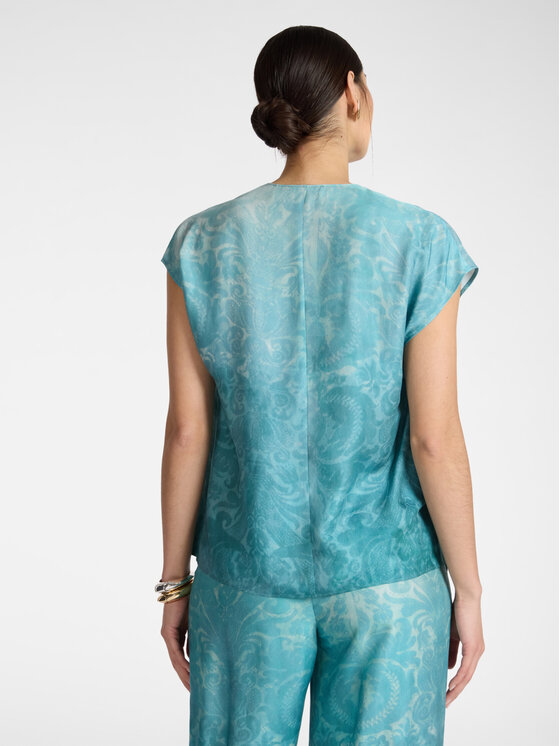 Elena Mirò Elena Mirò Blusa 2000P000219N001 Turchese Regular Fit