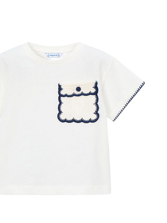 Mayoral Mayoral Tricou 3013 Écru Regular Fit