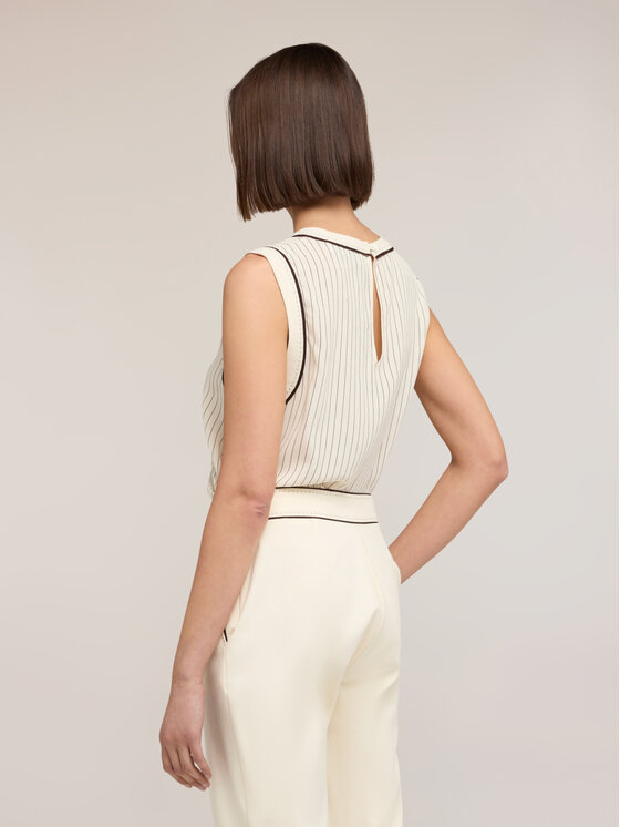 Motivi Motivi Top D041Q000548N0S1 Biały Regular Fit