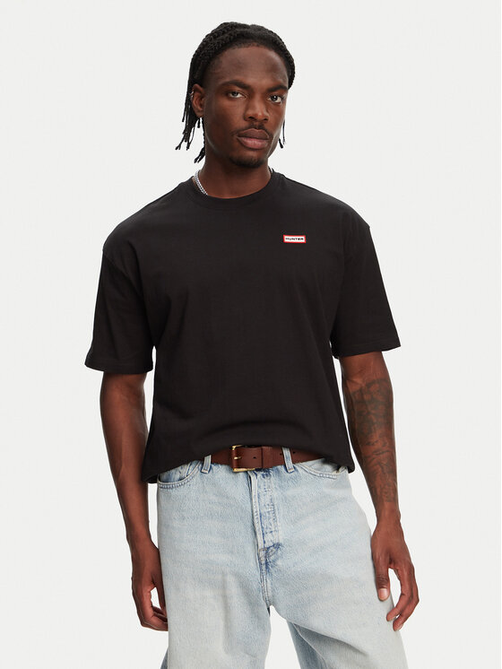 Hunter Hunter Tricou Rasputin HARM0057251 Negru Relaxed Fit