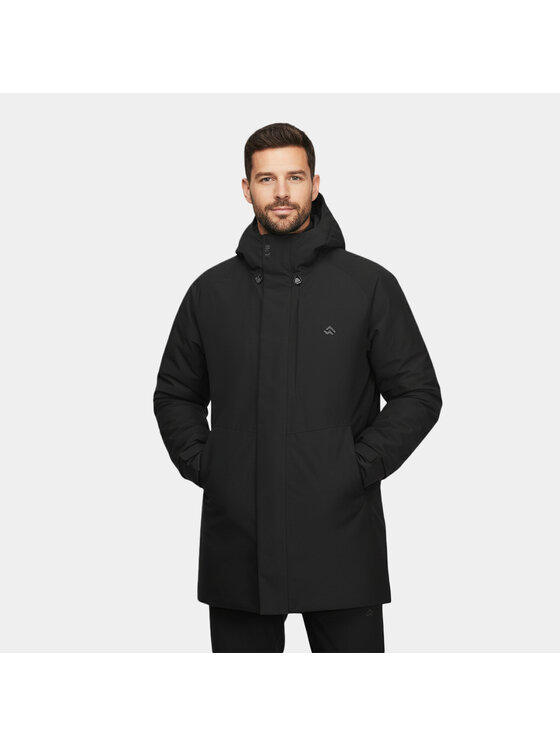 Alpinus Alpinus Płaszcz zimowy Multan Czarny Regular Fit