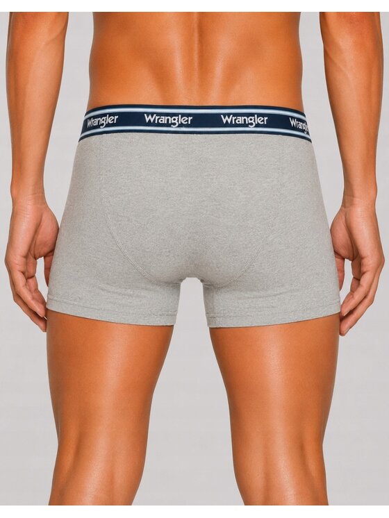 Wrangler Wrangler Bokserki Marris 3 Pack Cotton Elastane Trunks Niebieski