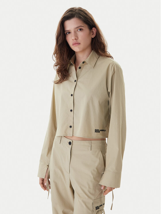 Karl Lagerfeld Jeans Bluzka B1W11027 Zielony Regular Fit