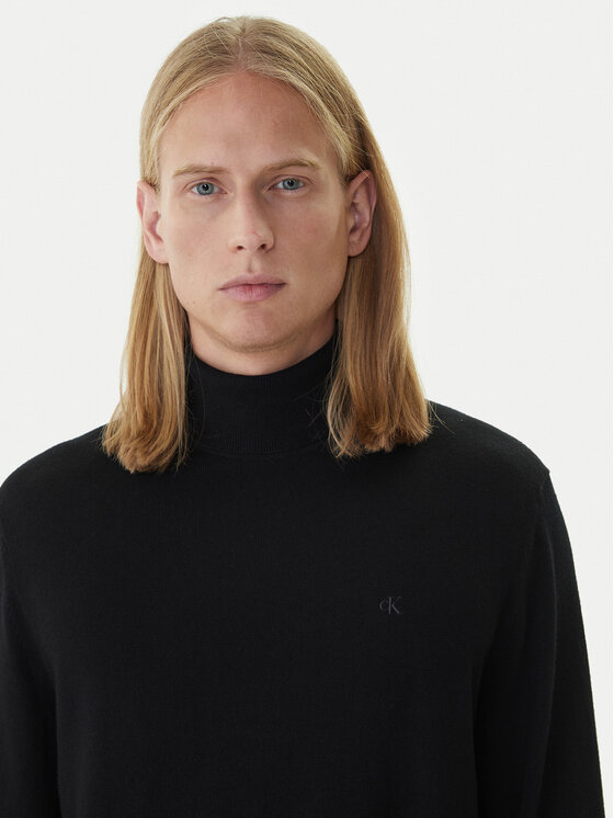 Calvin Klein Calvin Klein Rollkragenpullover LV04LD317G Schwarz Regular Fit