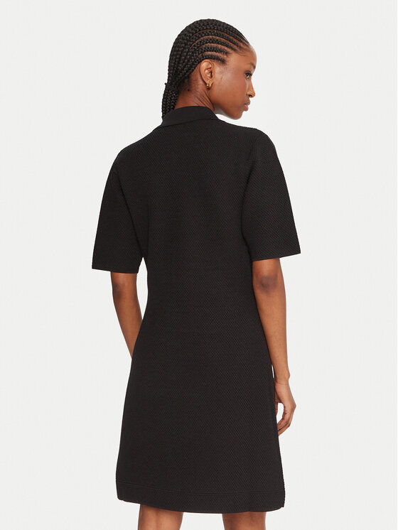 Fracomina Fracomina Kleid für den Alltag FR25WD5005K55301 Schwarz Regular Fit