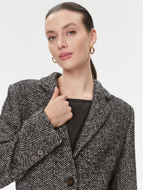 MVP Wardrobe MVP Wardrobe Gyapjú kabát Spiga MVPI3CP017.0PN0052 Fekete Slim Fit