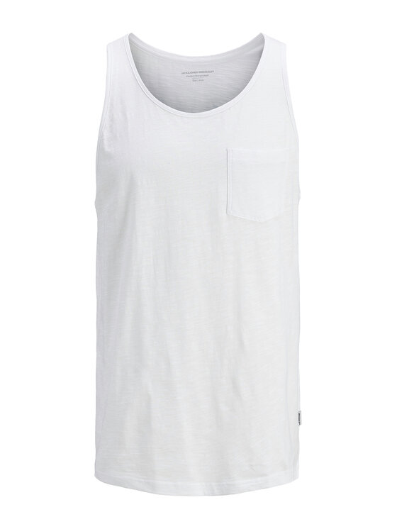 Jack&Jones Jack&Jones Majica brez rokavov Varenna 12273165 Bela Regular Fit
