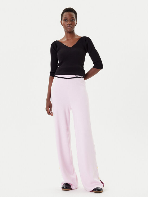 Liu Jo Sport Liu Jo Sport Pantaloni in maglia TF5252 MS59L Rosa Regular Fit