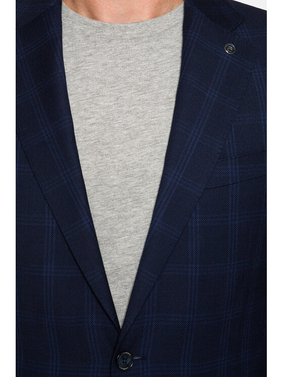 Lancerto Lancerto Garnitur Singapore Granatowy Regular Fit