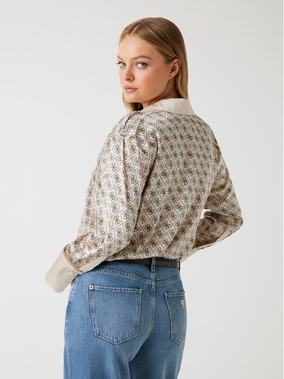 Guess Guess Särk W4YH47 WF1T2 Beež Regular Fit