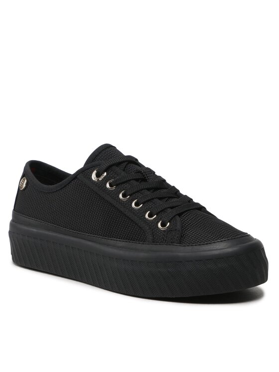 Sneaker Damen Schwarz Stoff