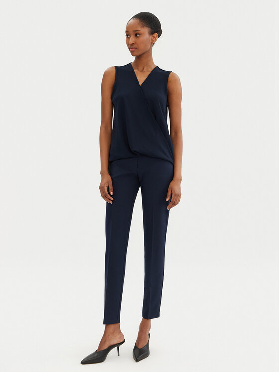 Rinascimento Rinascimento Текстилни панталони CFC0122741003 Тъмносин Regular Fit