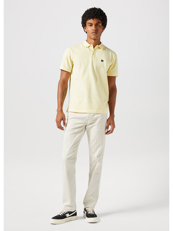 Wrangler Wrangler Polo REFINED POLO SHIRT Żółty Regular Fit