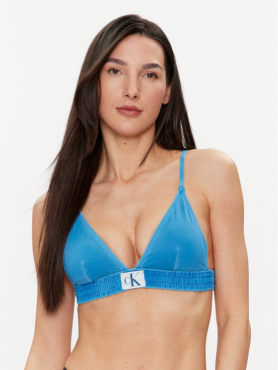 Calvin Klein Swimwear Bikini augšdaļa KW0KW01974 Zils