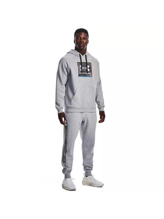 Under Armour Under Armour Spodnie dresowe Under Armour Rival Fleece Graphic Joggers Szary Loose Fit