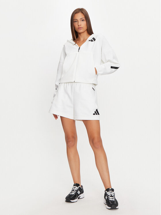 adidas adidas Sportske kratke hlače Z.N.E. JJ4678 Bijela Loose Fit