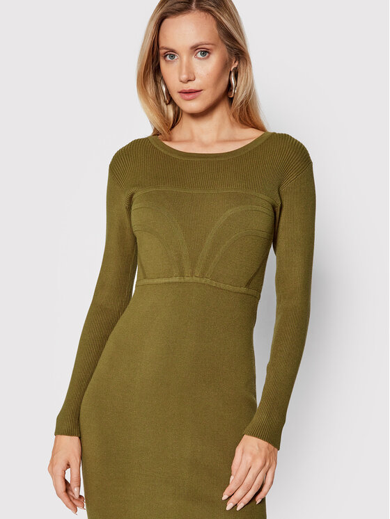 Vestito di maglia F321WD5013K48201 Verde Slim Fit