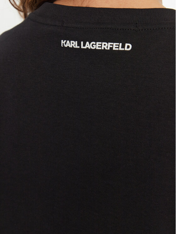 KARL LAGERFELD KARL LAGERFELD T-shirt A1W17021 Crna Regular Fit