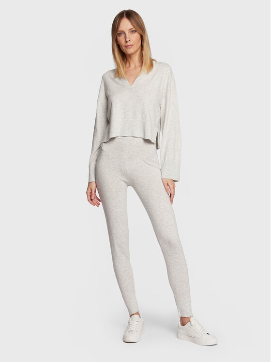 Gina Tricot Gina Tricot Pletene hlače Melia 18114 Siva Slim Fit