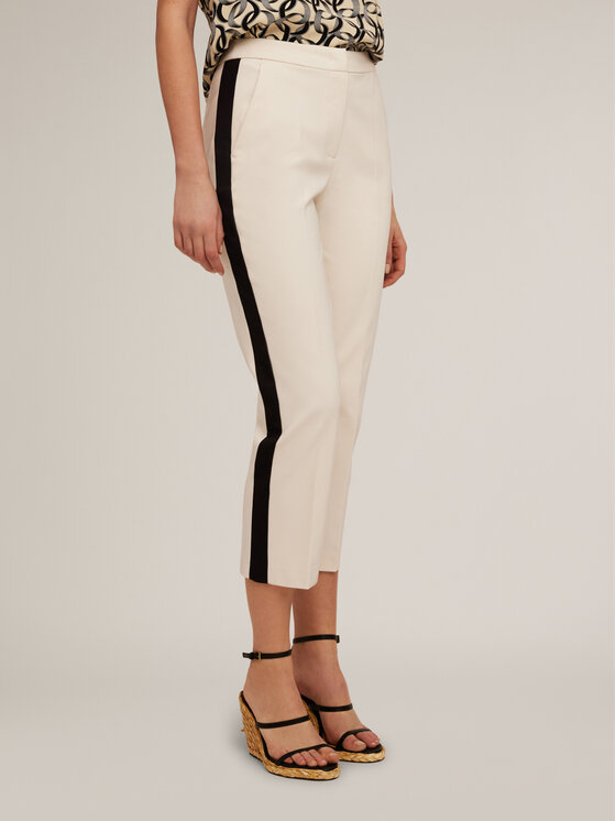 Motivi Motivi Pantaloni di tessuto P238Q003829N002 Bianco Cropp Fit