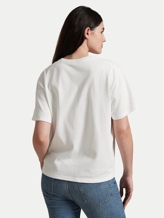 Polo Ralph Lauren Polo Ralph Lauren Marškinėliai 211967104001 Balta Relaxed Fit