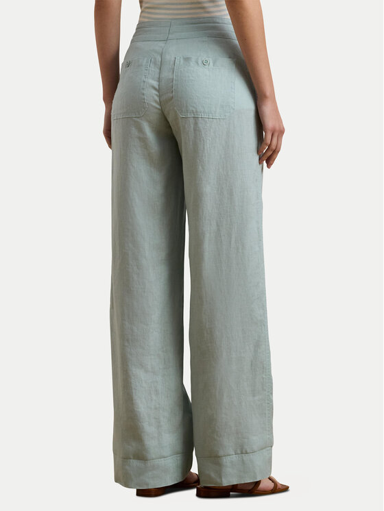LAUREN RALPH LAUREN LAUREN RALPH LAUREN Pantaloni din material 200735136021 Albastru celest Regular Fit