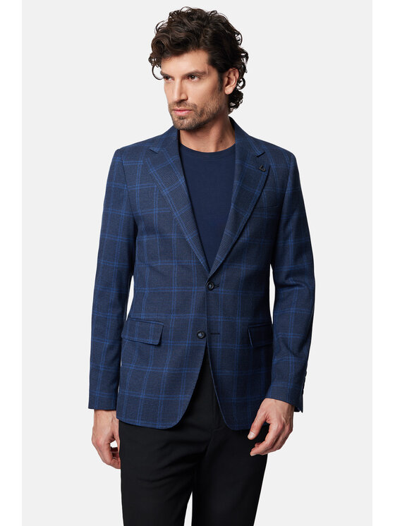 Lancerto Lancerto Marynarka Likely MA131124000011 Granatowy Slim Fit