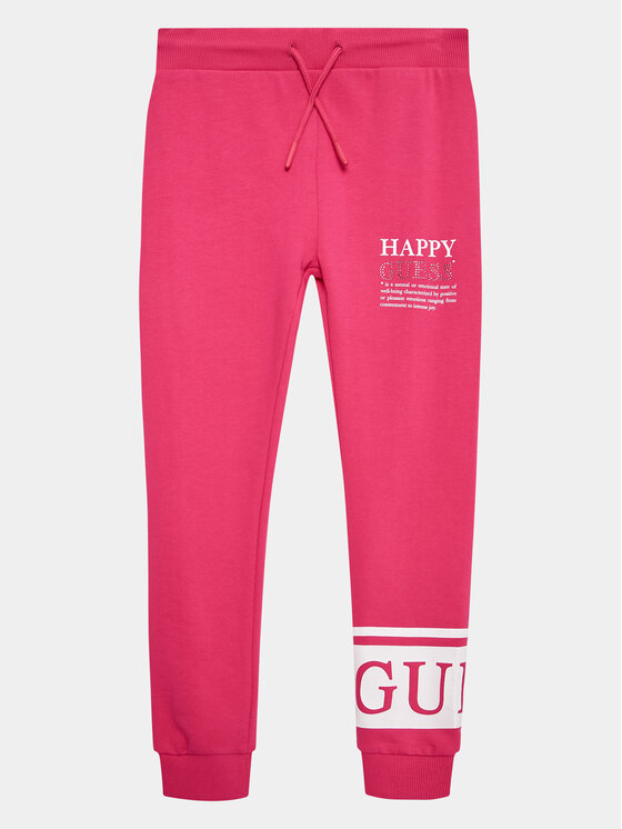 Guess Teplákové nohavice J3YQ11 KA6R4 Ružová Relaxed Fit