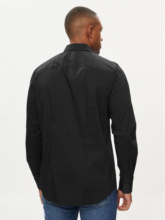 Guess Guess Сорочка Sunset M1YH20 W7ZK1 Чорний Slim Fit