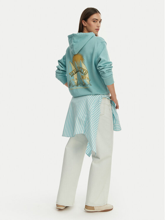 Billabong Billabong Majica dugih rukava Ready And Set EBJSF00184 Tirkizna Loose Fit
