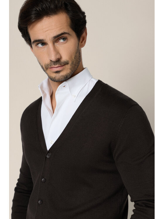 Lancerto Lancerto Kardigan Elva SW073225000049 Brązowy Regular Fit
