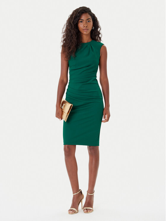 Rinascimento Rinascimento Коктейльна сукня CFC0125332003 Зелений Slim Fit