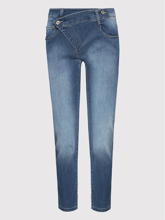 Please Please Jeans hlače P0K5BQ2W4O Modra Relaxed Fit