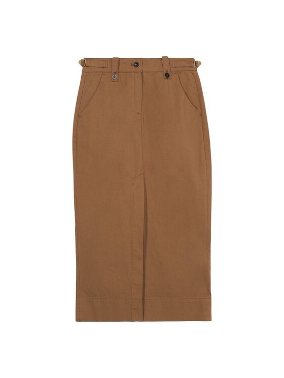 Oltre Oltre Gonna midi 1160R001517N002 Marrone Slim Fit